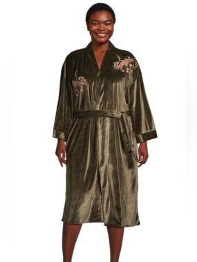 World Market Velvet Crane Robe